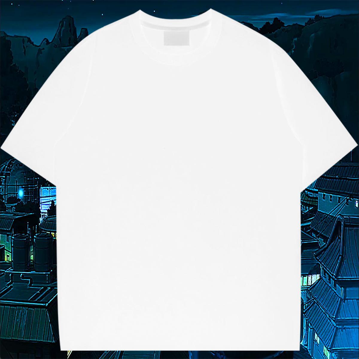 2024 DIY Daily Outfit Tshirt for Man Woman fire Short Sleeve O-Neck 230g Pure Cotton T Shirt For Man Loose Skull Polos