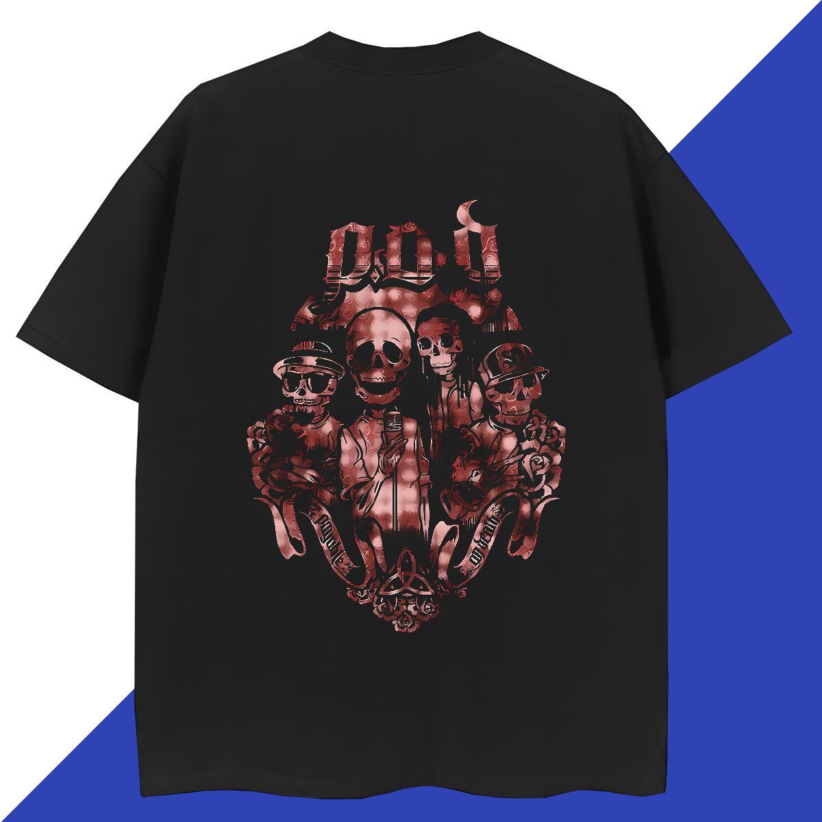 Classic Casual Mens Tshirts 230g 100% Cotton Casual Beach skull Pure Cotton Men T Shirts Loose Fit Graphic Tee Shirt