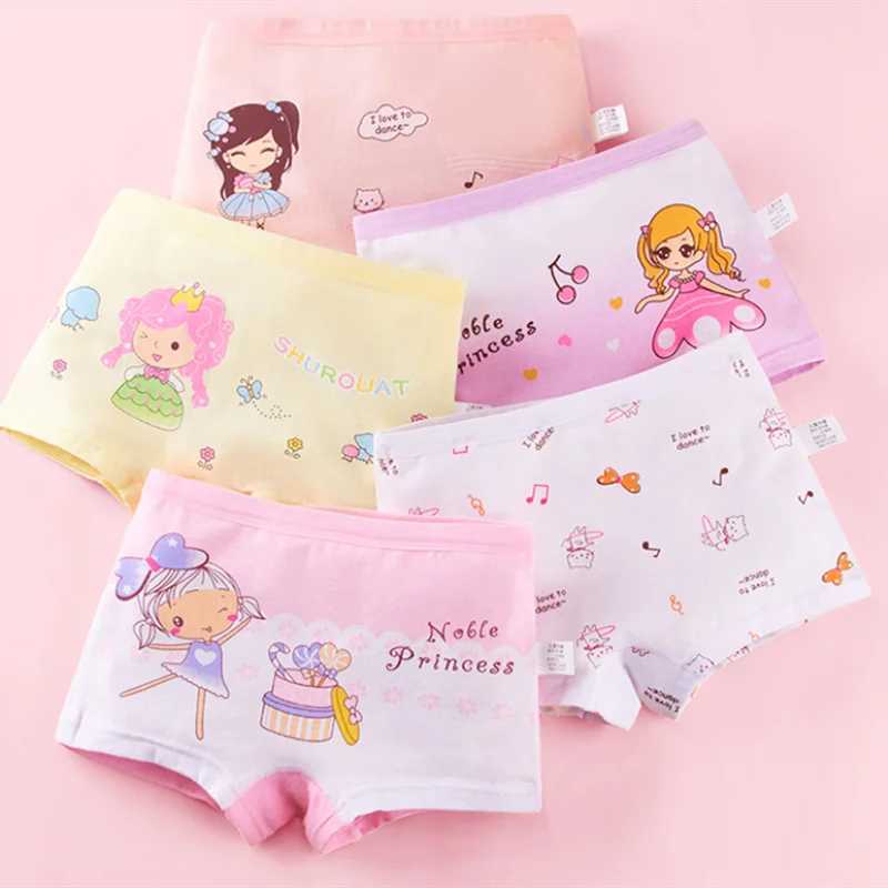 5Pcs/lot Baby Girls Cartoon Underpants Kids Underwear Cotton Panties Toddler Children Underwear 2-10years Y240821