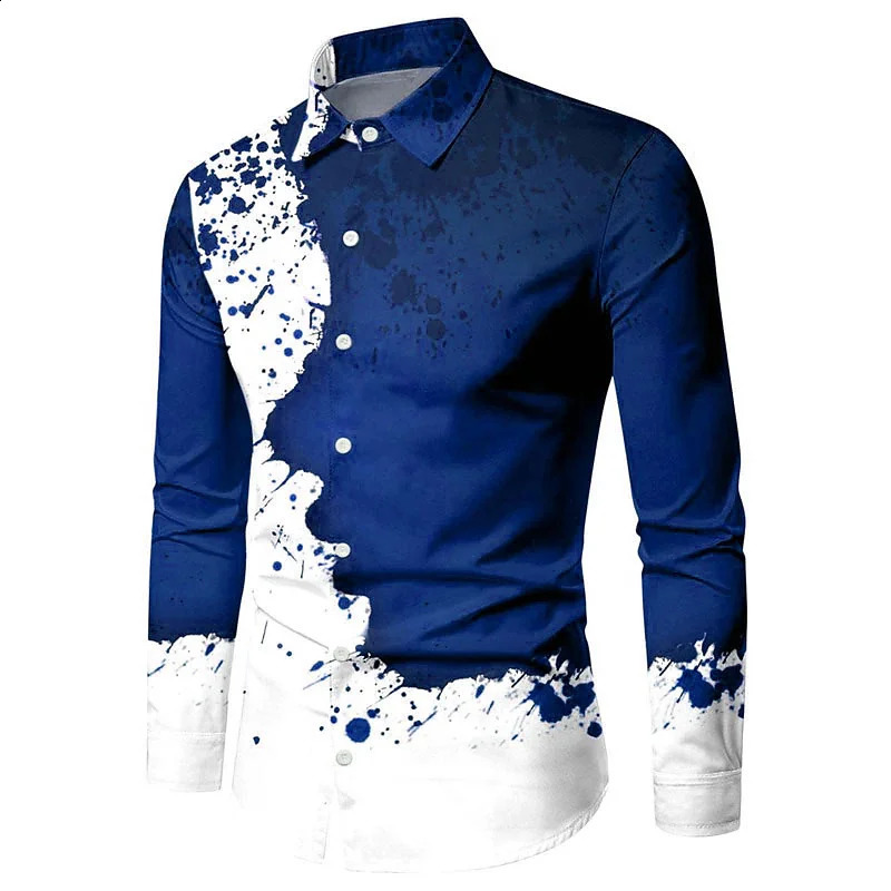 Mens long sleeved shirt fashionable collar button casual outdoor party comfortable soft material purple gold black plus size 240821