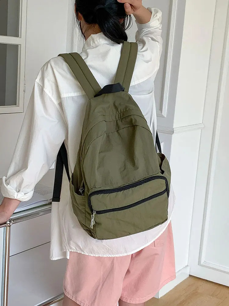Waist womens backpack preparatory style nylon womens backpack niche design college womens travel girl backpack 240808