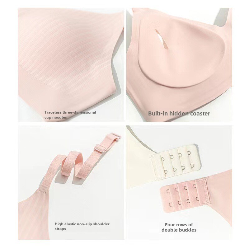 Untouched sexy lingerie for women in summer, thin cut, small chest gathered, top support, no steel ring, anti sagging, double breasted, beautiful back