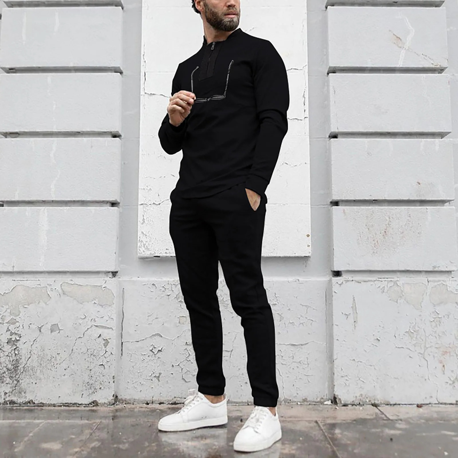Autumn Mens Solid Color Sports Suit Fashion Casual Homecoming Guys Outfit Mens 3 Piece Suits Regular Fit Big Men Tuxedo 240821