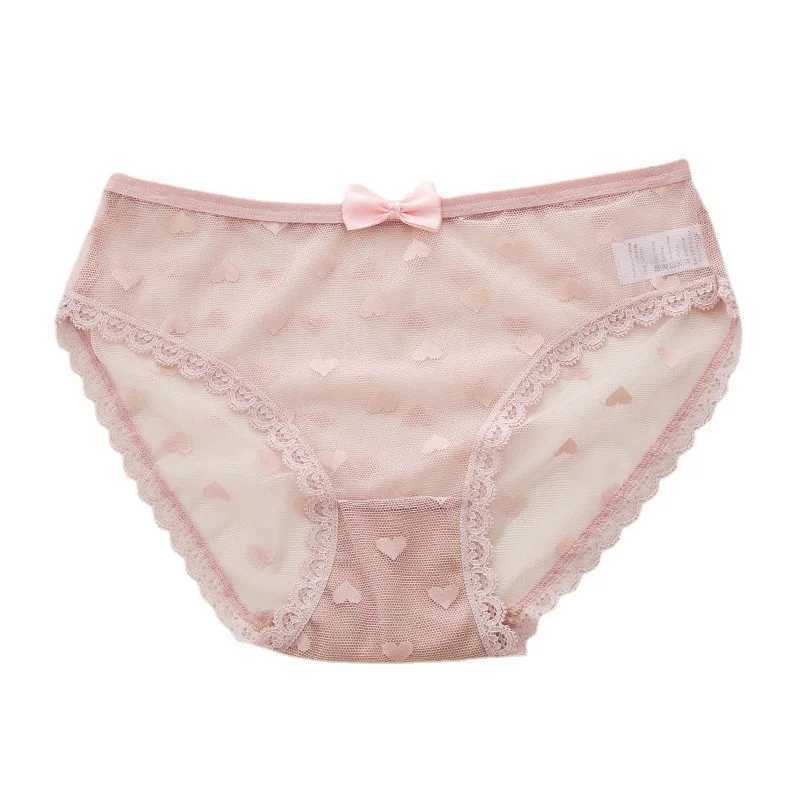 New Sale Mid Waist Young Girls Underwear Mesh Lovely girl Briefs Print Lace Panties For Girls Y240821
