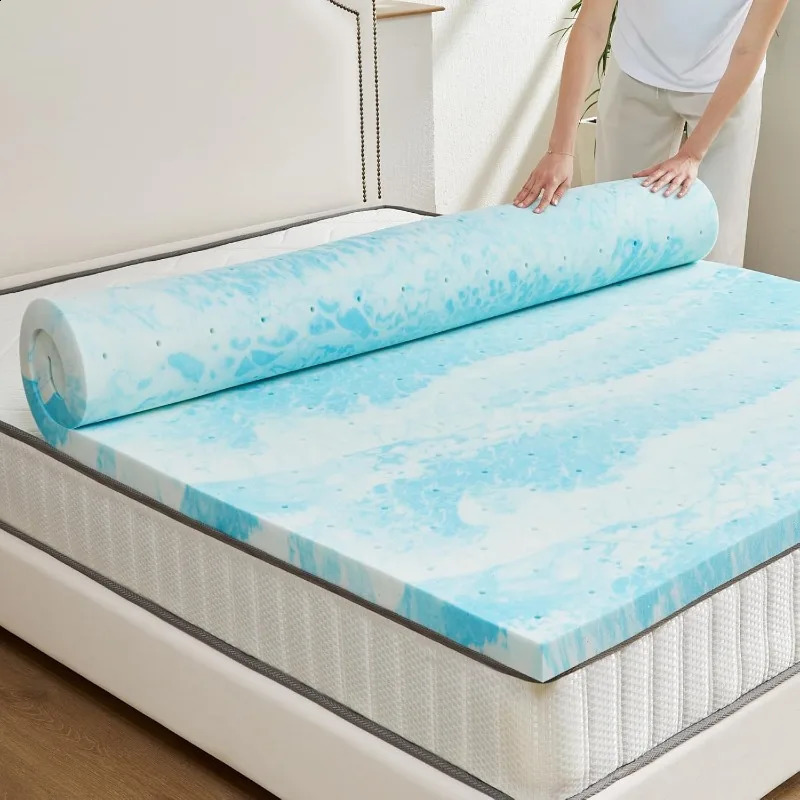 2 Inch Twin Mattress Topper Cooling Gel Memory Foam Bed for Size Pad CertiPURUS Certified 240820