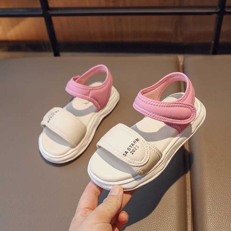 Purple/Rose Red Girls Sandals with Anti Slip Open Toes Summer Outdoor PU Girls Fashion Sandals Size 26-37 Sandals De Mujer W240821