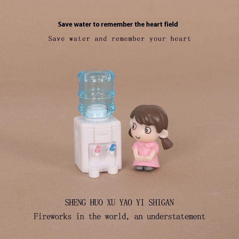 DIY Mini Water Dispenser Doll Micro Landscape Doll House Home Decoration Ornament Creative Plastic Crafts