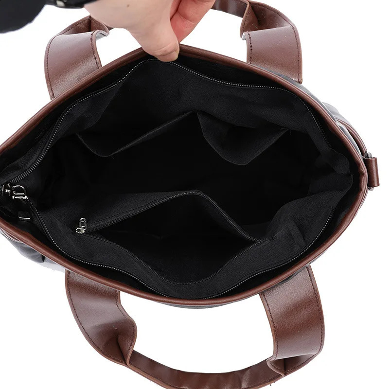 Vintage Soft Leather Top-handle Bags PU er Ladies Handbag Women Shoulder Bag Casual Tote 240820