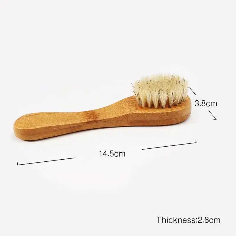 1PC Face Cleansing Brush Soft Natural Bamboo Hair Facial Cleansing Massage Portable Wash Deep Clean Face Beauty Skin Care Brush Y240821