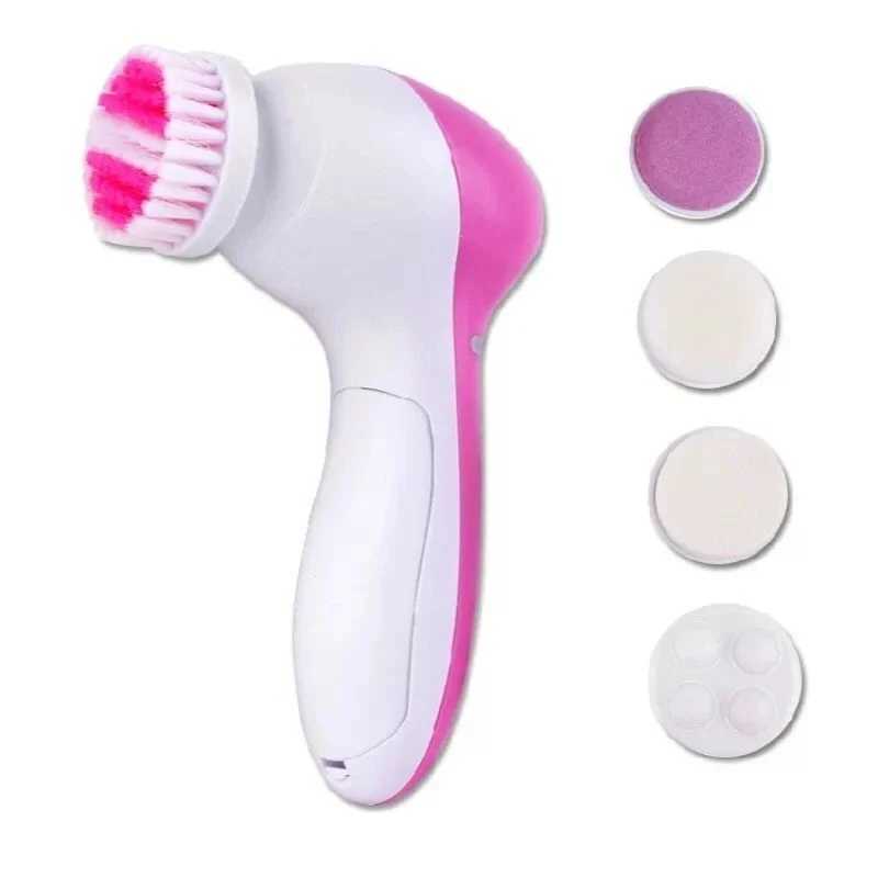 Electric Facial Cleaner 5 IN 1 Face Cleansing Brush Wash Machine Spa Skin Care Massager Blackhead Cleaning Facial Cleanser Tools Y240821