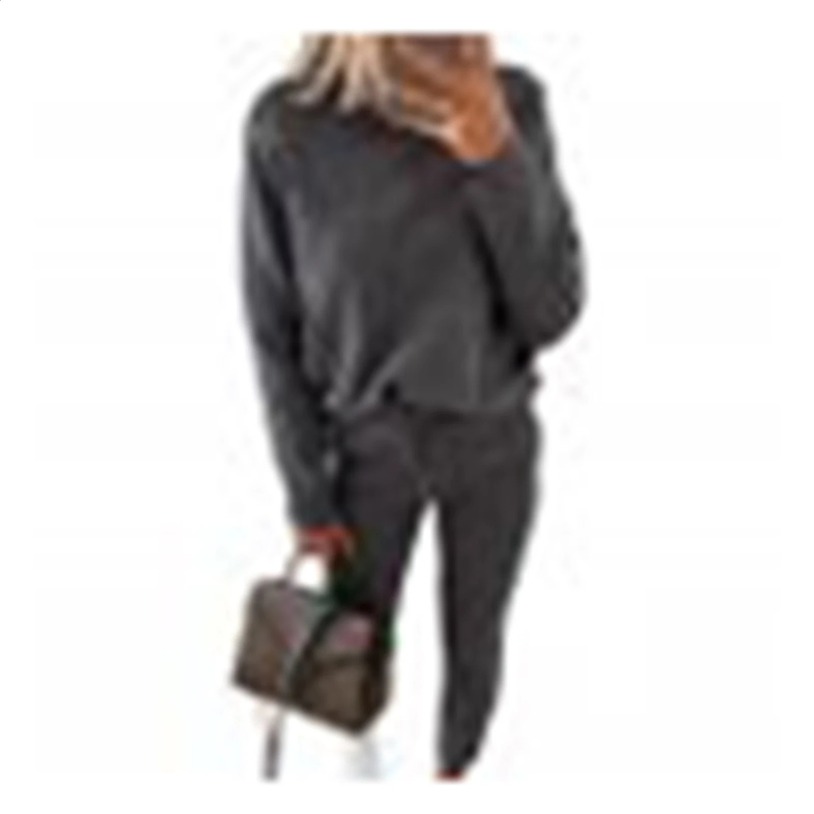 Women Two Piece Sets Tracksuit Turtleneck Sweatshirt Drawstring Pants Suit Female Spring Autumn Long Sleeve Pullover Sports Set 240810