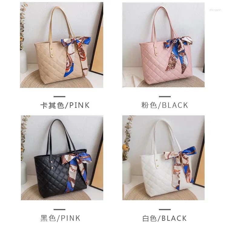 Free Shipping Totes Large Capacity Lingge Embroidery Bag Trendy Simple Scarf Tote Selling One Shoulder Bucket Bags For Women Designer Bag Luxury Bag T
