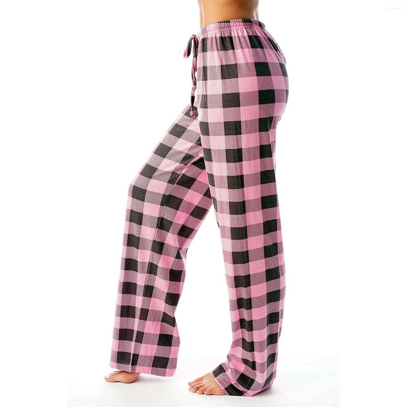 Women's Pants Women Plaid Loose Ladies Pajama Pyjama Trousers Men Sleep Bottoms Lounge Wear Stretch