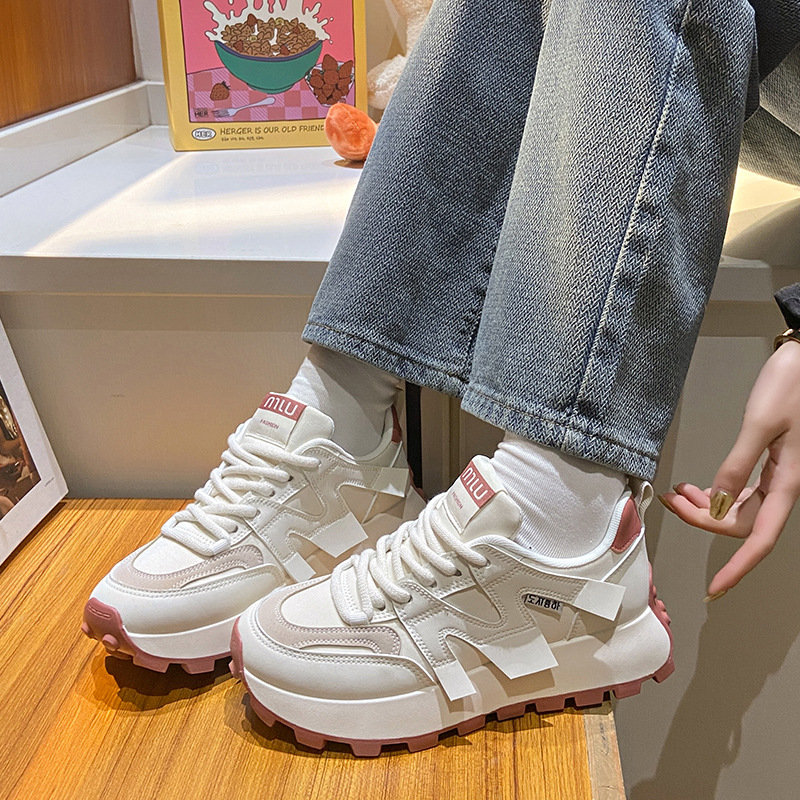 Platform shoes women's new breathable mesh leisure running shoes 2025s hot