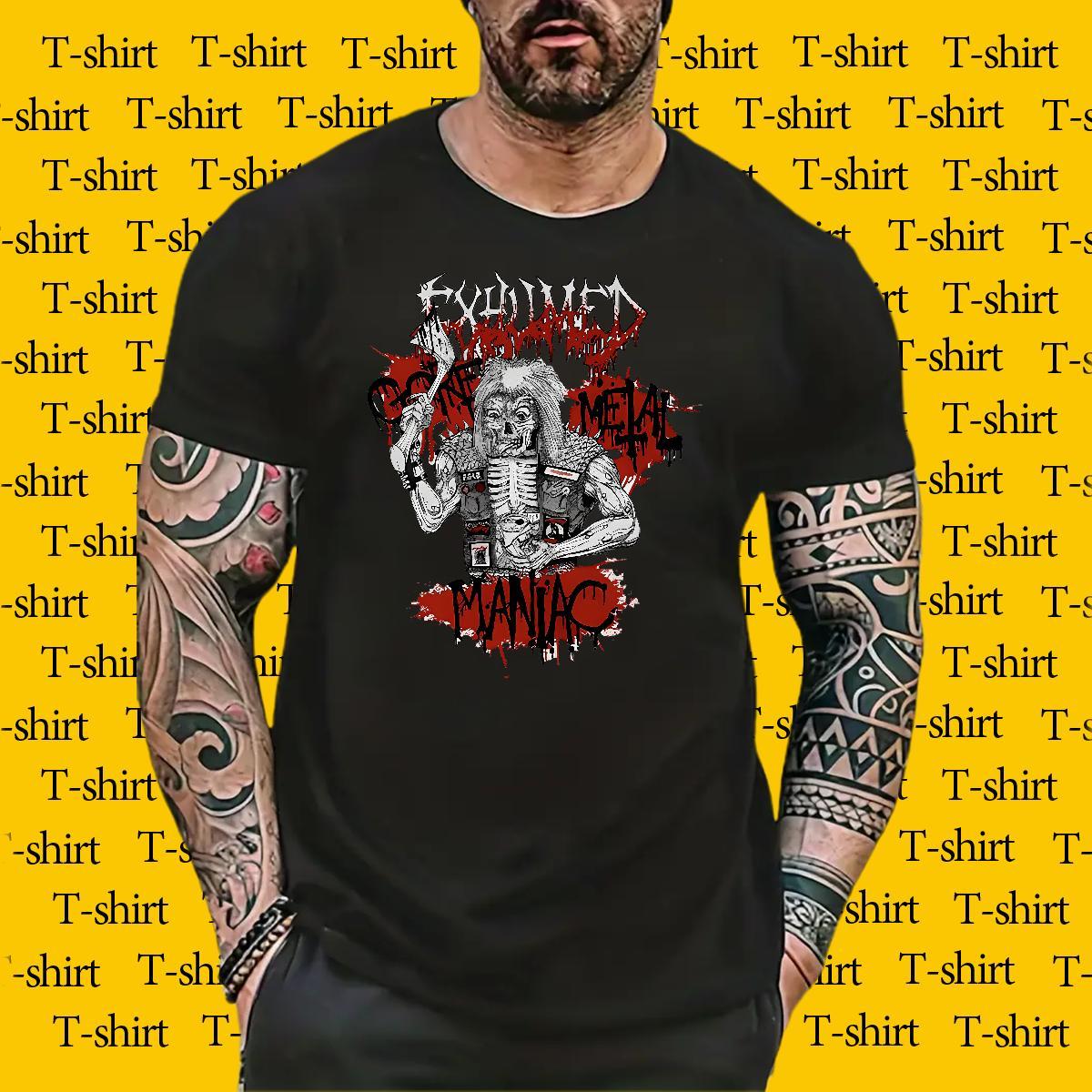 Designer Fashion skull Men Tees 230g Pure Cotton Men T Shirts Custom Print Oversized Street wear Hip Hop Breathable Crew Neck Cool Tops