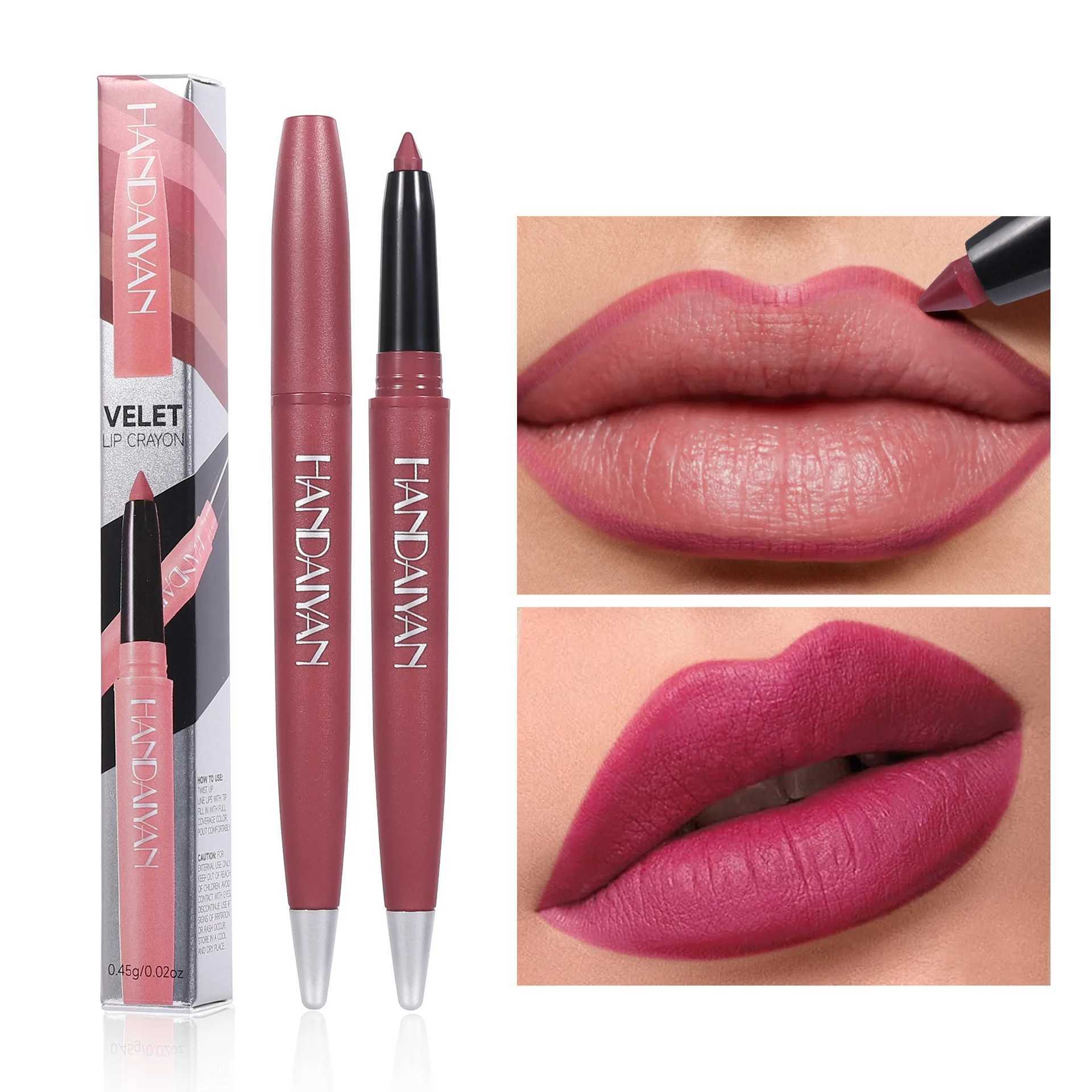 HANDAIYAN Matte 6 Colors Sexy Red Lip Liner Pen Lip Outline Contouring Waterproof Moisturising Lipstick Pencil Makeup CosmeticsXJ241209