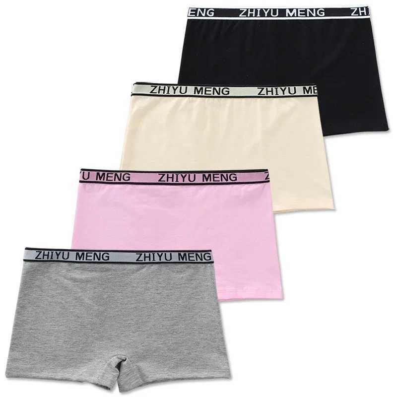 4Pcs/Lot Girls Boxer Briefs Panties Underwear Underpants Girl for Kids Children 8-14Y Y240821