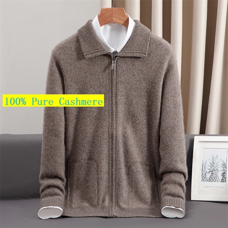 Arrival Fashion Autumn and Winter Cashmere Sweater Mens Thickened Knitted Zipper Cardigan Coat Size SMLXL2XL3XL4XL5XL6XL 240821