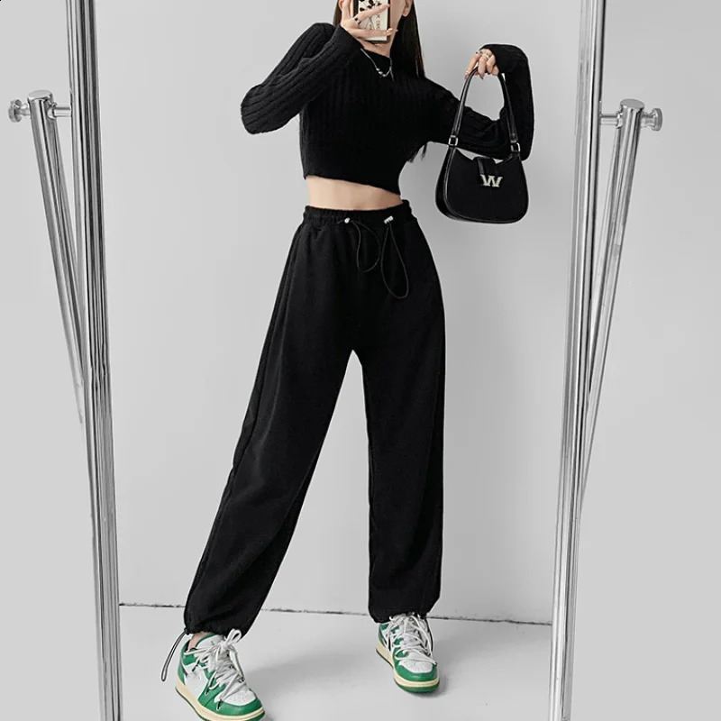 Y2K Pink Baggy Jogger Sweatpants Women Hippie Streetwear Oversize Sports Pants Casual Solid Wide Trousers Harajuku Korean Style 240820