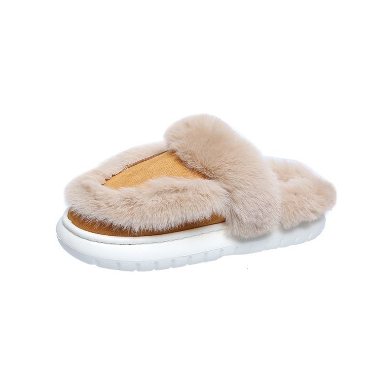 Ddmysports Wearing Hairy Women In Autumn Winter Plus Size For Both Men And Couple S Thick Soled Home Cotton Slippers With Toe Caps OUTDOOR