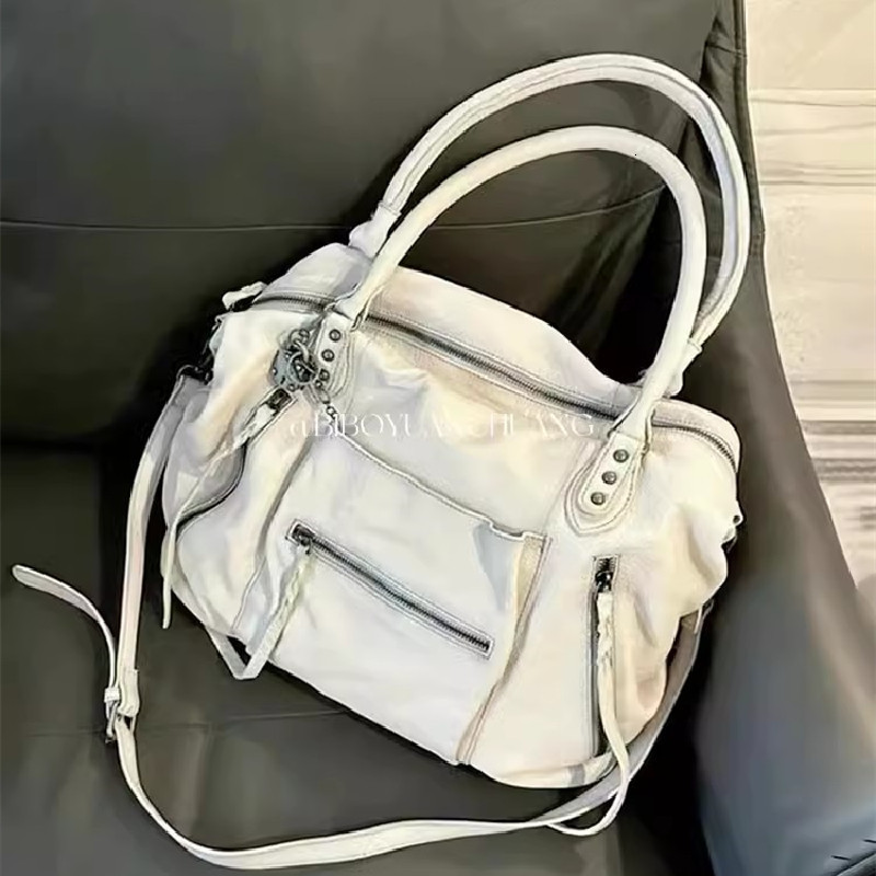 Retro n PU leather Boston womens bag casual large capacity shoulder cross body fashion shopping 240820
