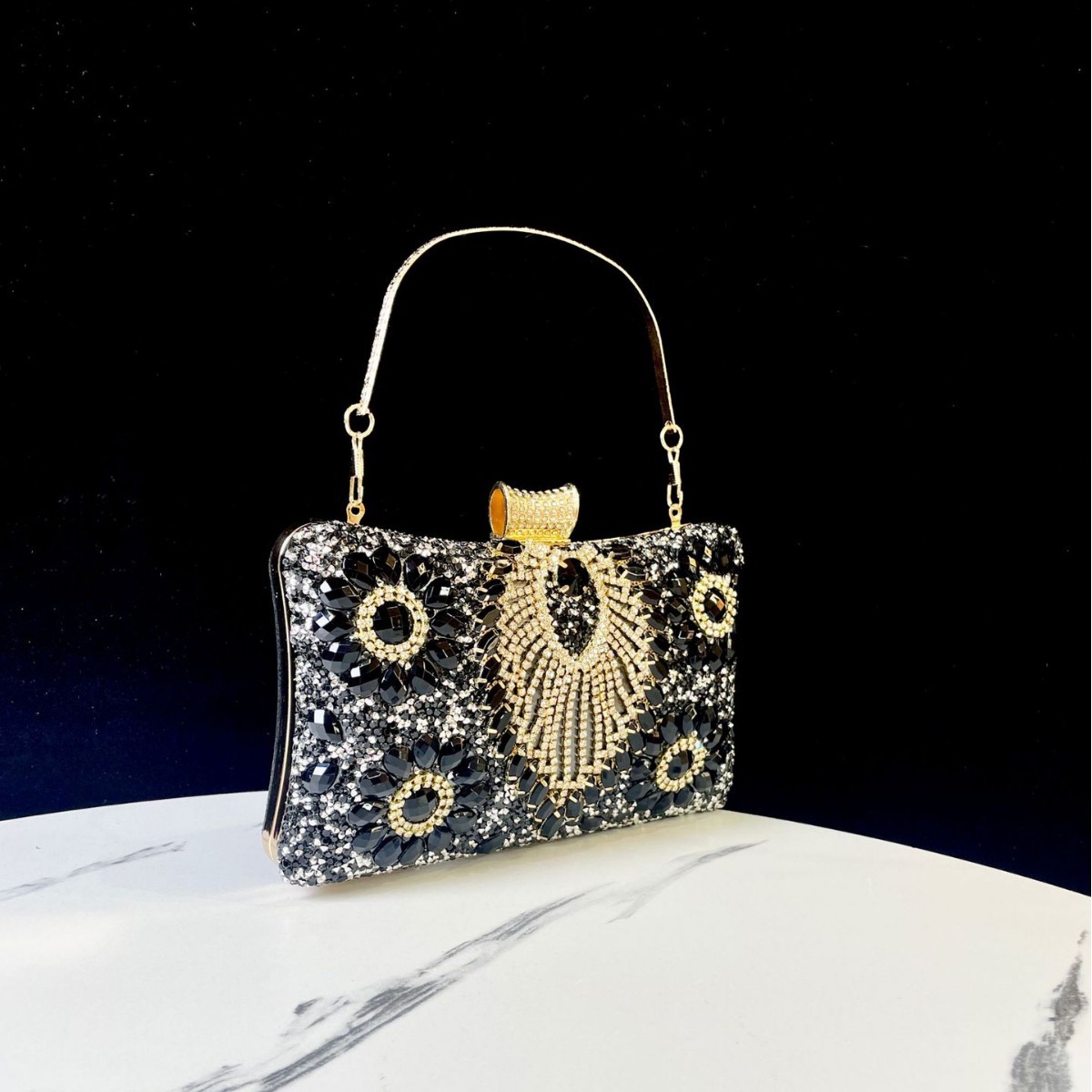 2025 Fashion Designer Mini Handbag New Social Celebrity Banquet Jewelry Bag Handbag Casual Shining Wallet Storage Bag
