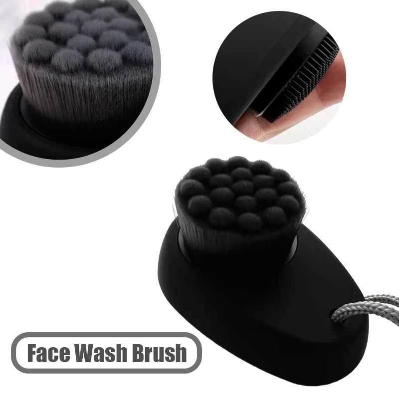 Face Care Tool Massage Scrubber Facial Cleansing Brush Wash Face Brush Soft Bamboo Charcoal Facial Cleansing Brush Y240821