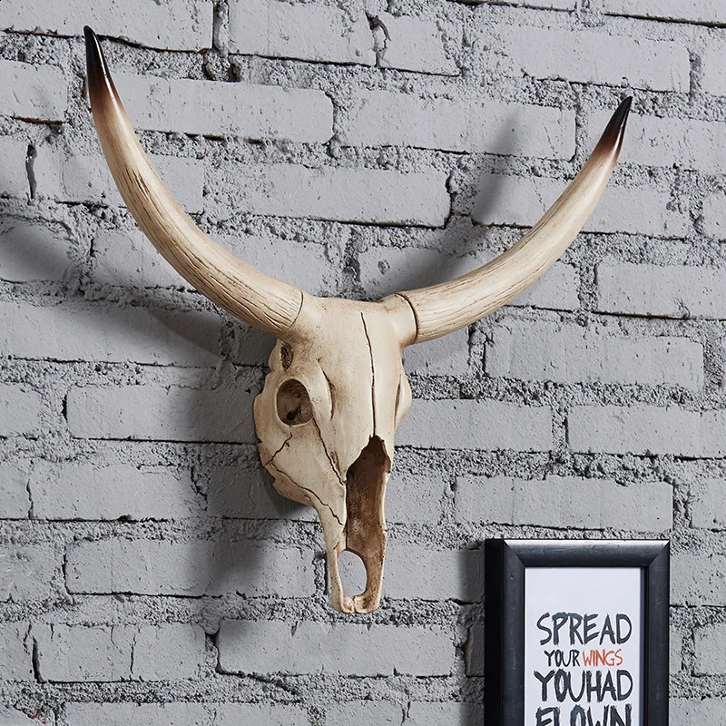 3D resin goat antelope animal head bone home decoration wall hanging room decoration skeleton craft Halloween home decoration 240820