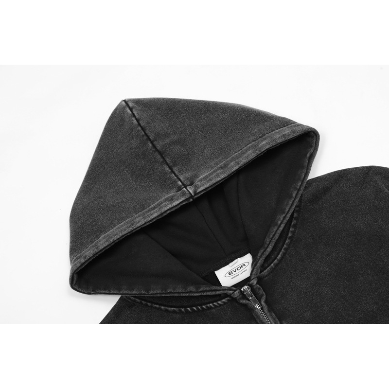 Hip Hop Large Black Casual Sweatshirt Spring Autumn Laundry Bag Zipper Hoodie 240718