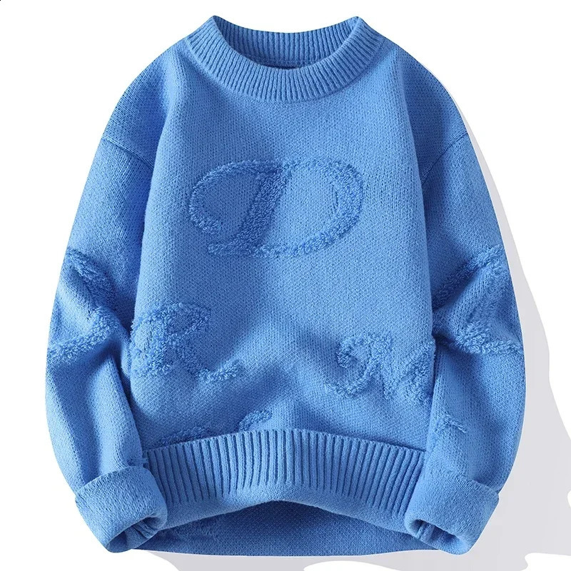 winter cashmere sweater mens high-end thick warm mens Christmas skydiving pull mens fashion letter knitting 240829