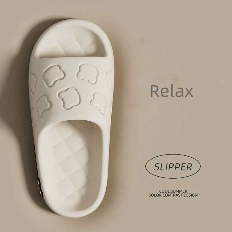 Summer Slippers Couple Cute Cartoon Printing Soft Sole Indoor Sandals Women Men Non-slip Outdoor Beach Shoes for Female Male CL240806