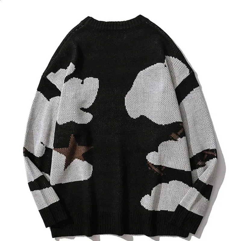 Y2K Womens AutumnWinter Loose Sleeve Sweater Personalized Casual Round Neck 240821