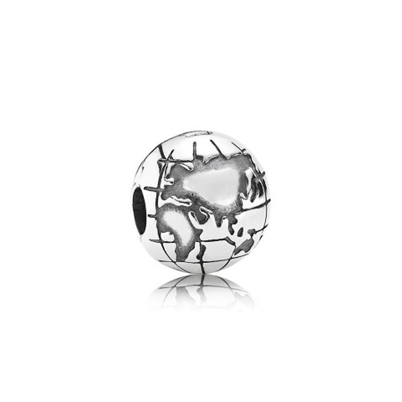 925 Sterling Silver Friends Gift Map Pumpkin Clips Buckle Spacer Charms S925 Snake Bracelet Necklace Beads For Jewelry Making Gift