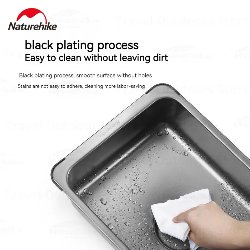 IGT Table sink Stainless Steel 6L Wash Basin Picnic Hands Ultralight Washing Tank Outdoor Camping Kitchen Suppl 240820