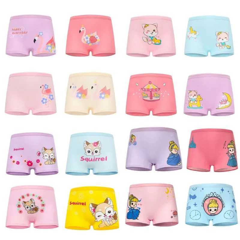 4 Pieces/Lot Children Underwear Cotton Girls Panties Cute Kids Boxer Briefs Child Soft Girl Pants 2-10Years Y240821