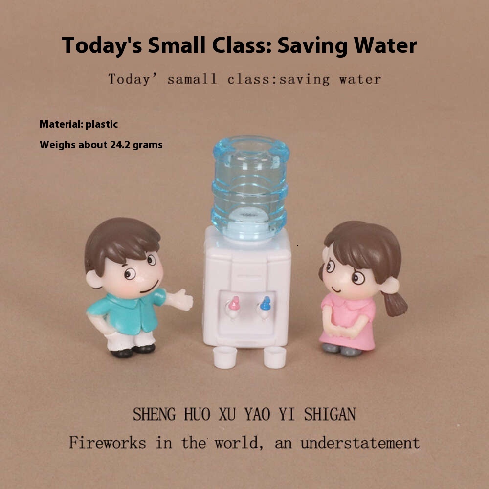 DIY Mini Water Dispenser Doll Micro Landscape Doll House Home Decoration Ornament Creative Plastic Crafts