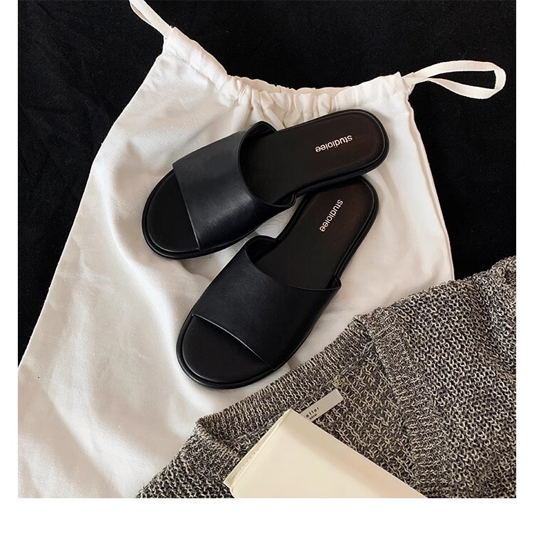 Ddmysports Grape Mom S Comfortable Sheepskin Versatile Flat Bottom Row Slippers For Women Outwear Summer New Style OUTDOOR
