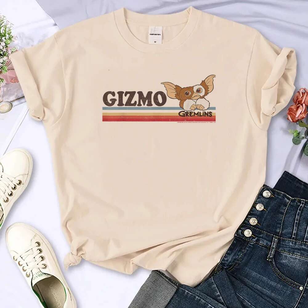 Anime Grems Streetwear Comic T Shirt Female Clothes Short Sleeved 2024 Summer Women Lady T-shirts -shirts