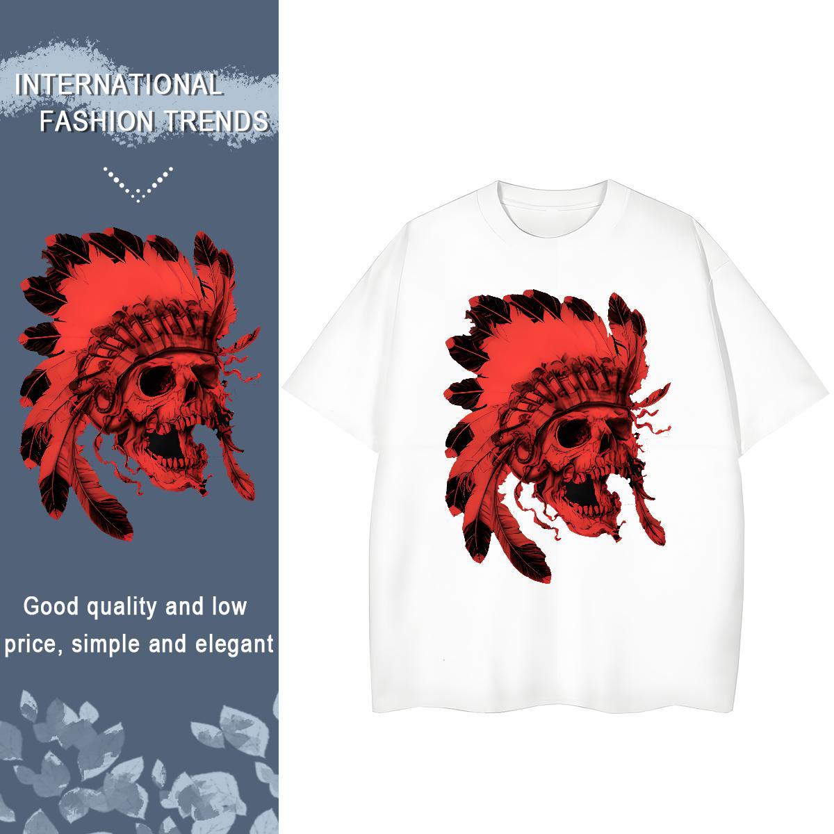 2024 Summer Men Tees 100% Cotton 230g Daily Wear scary Round Neck Short Sleeve Men T Shirts Wholesale Custom Printing Tops Tees