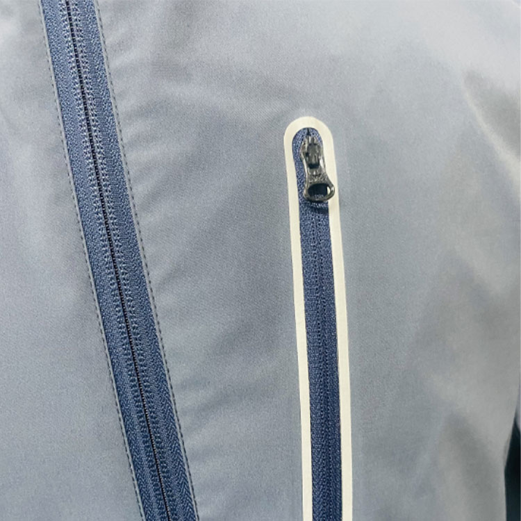 Deep Blue High-Neck Zipper Jacket for Outdoor Sports Fashion