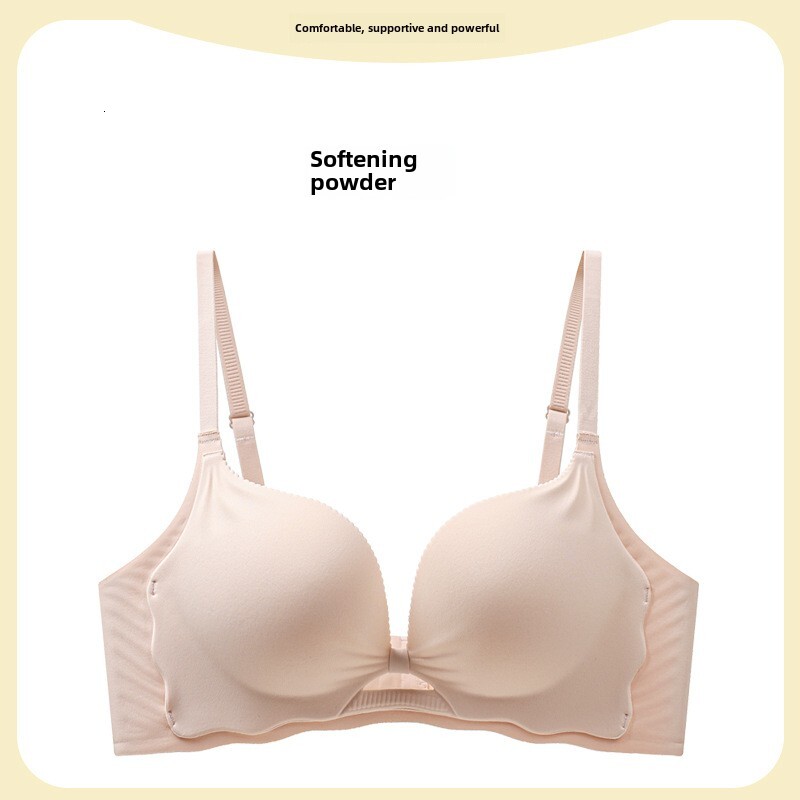 Women's seamless with small chest and large upper support, comfortable collection of accessory breasts, anti sagging, no steel ring, one-piece te