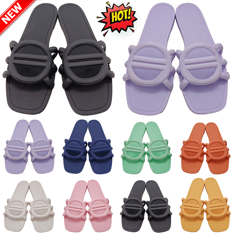 free shipping slides slippers designer sandals womens interlocking slide sandal Luxury Women Flat Rubber Outdoor Shoes Flip Flops Sneakers Size 37-42