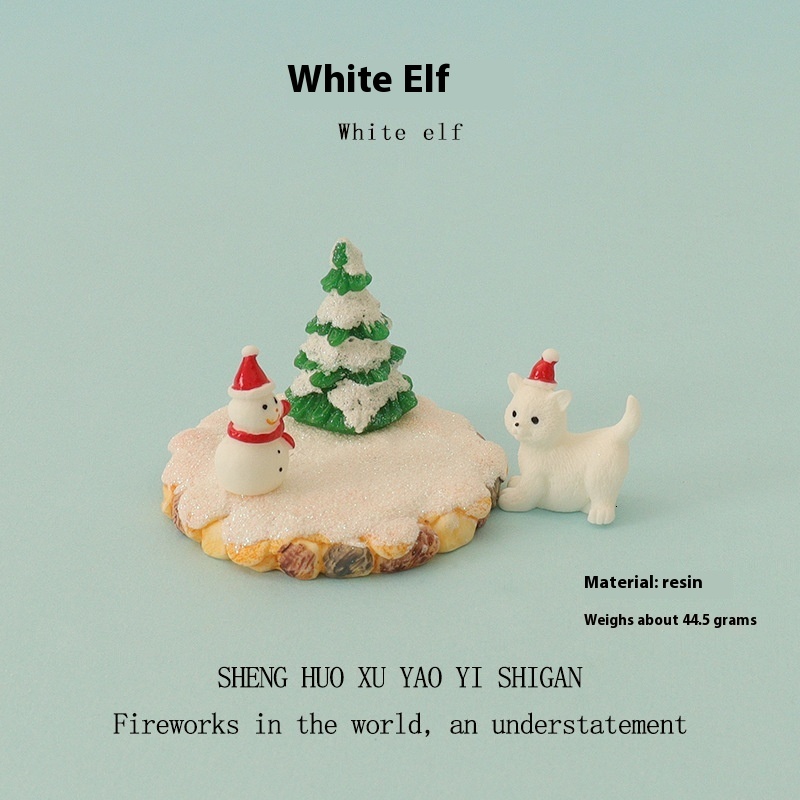 Cartoon Creative Ins Mini Snowman Dog Snow Play Micro Landscape Gardening Landscape Home Decoration DIY Ornament