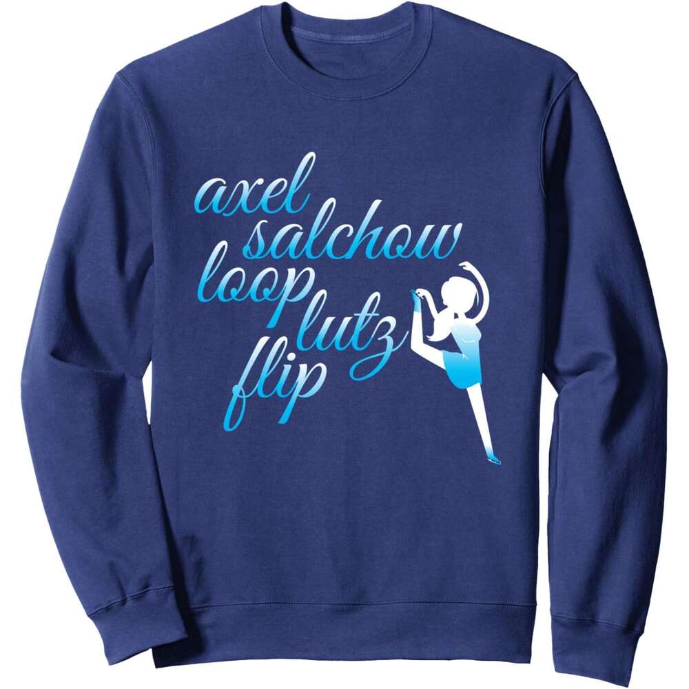 Long Sleeve Shirts for Men sweatshirt Funny Gift Figure Skating Jumps Spin Skate Lovers Sweatshirt T shirt Tee Streetwear Casual tops clothes