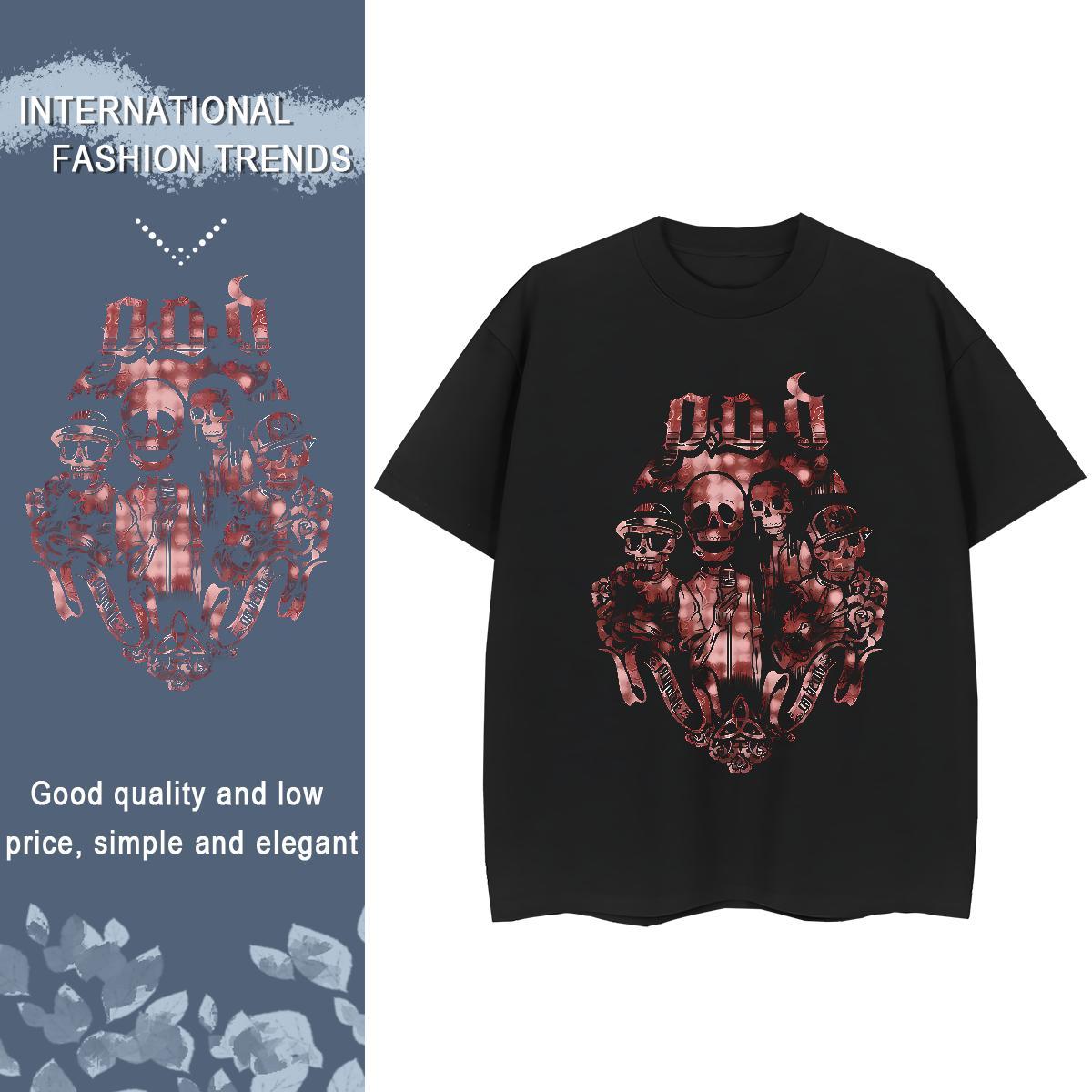 Designer Tshirt for Man Woman 230g 100% Cotton Daily Wear skull Pure Cotton T Shirt For Man Classic Oversized 4XL Tops