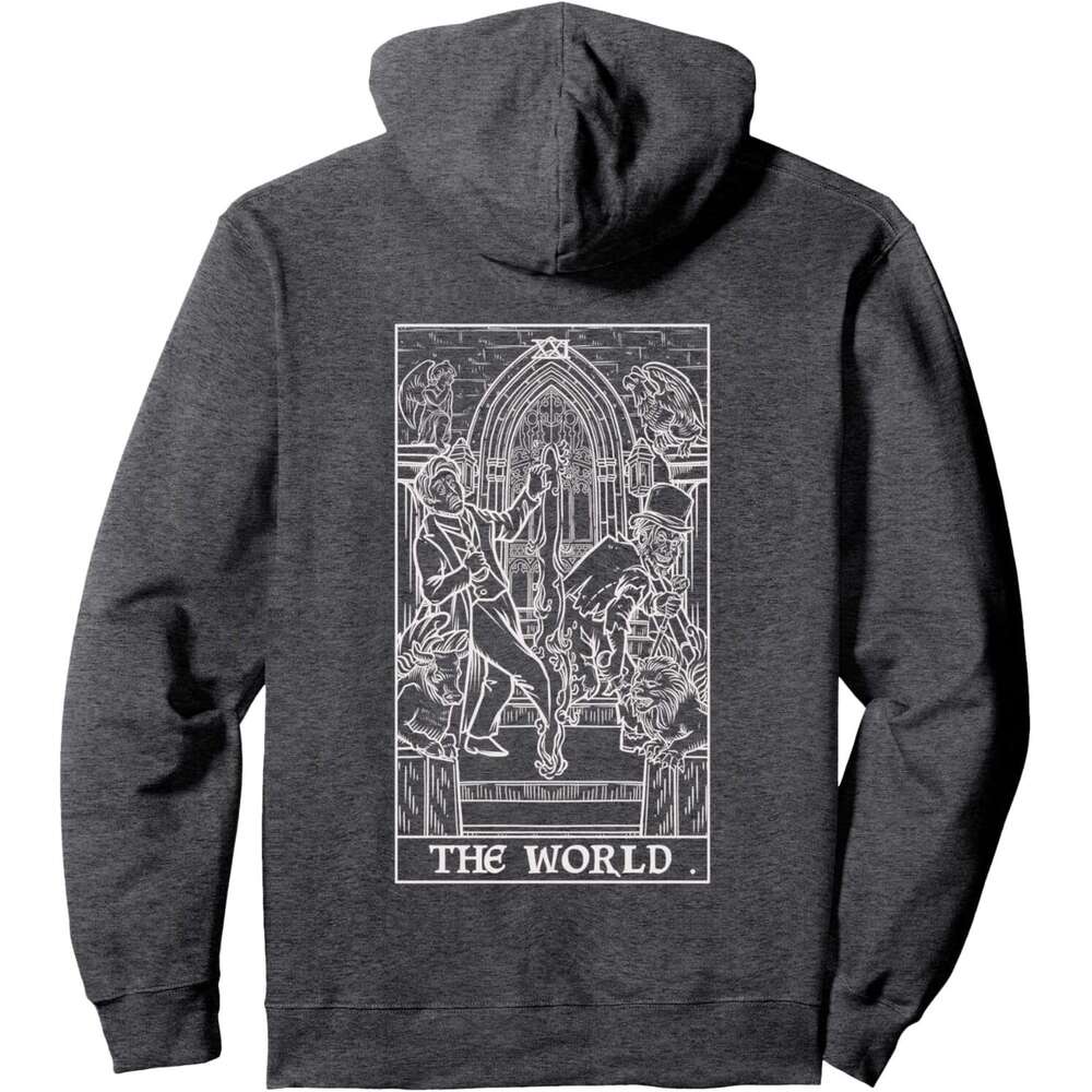 Hoodie for Mens Womens The World Tarot Card Dr Jekyll Mr Hyde Halloween Goth Horror Pullover Hoodie Graphic Hoodies Sweatshirt Pullover Long Sleeve 20