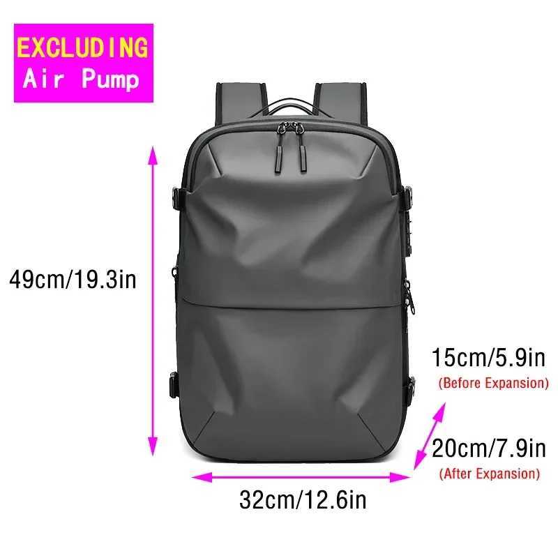 Vacuum Compression Travel Backpack for Men 17in Waterproof Multifinonal Notebook Backpacks Anti Theft Back Bags High Quality New CL240821