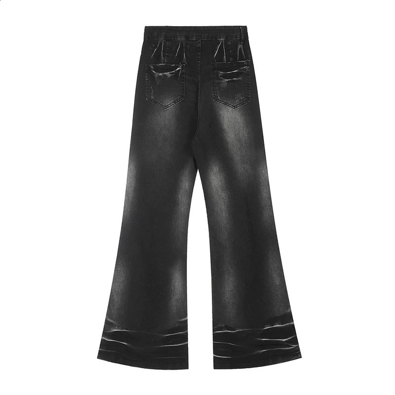 PFNW Washed Painted Worn-out Hole Jeans Mens Flare Pants Straight Trendy Hippy Summer Niche n Bottoms 28W3510 240821