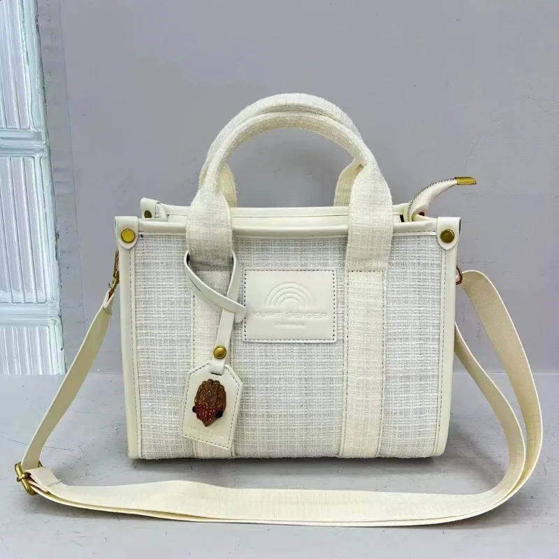 y ner Womens Handbag Large Capacity Fashion Trend Shoulder Bag Wool Fabric Beach 240820