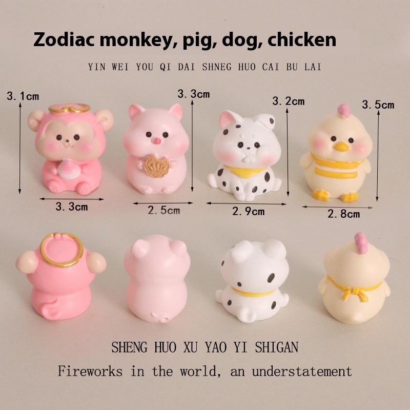 Zodiac Series by Seasonal Occasions: Artistic Resin Models Featuring Each Animal from Rat to Rooster Ideal for Office Tabletops and Auto Interiors